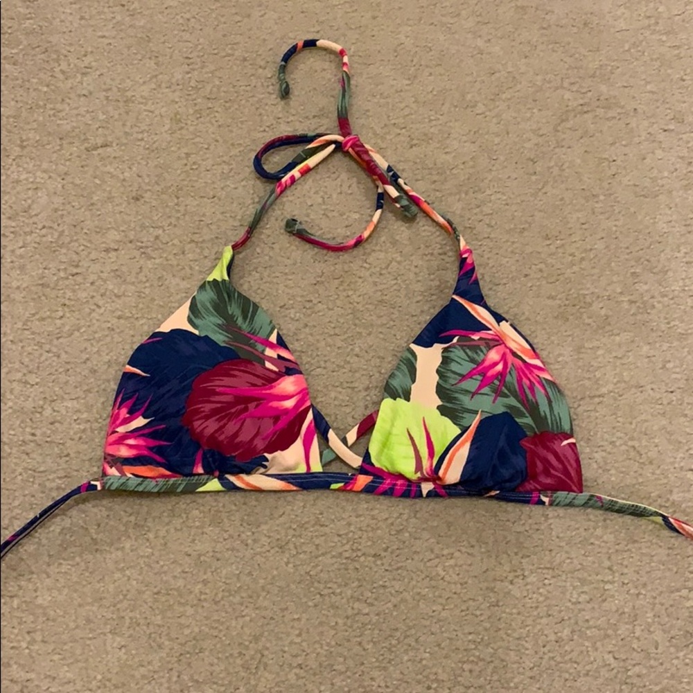 Tori Praver tropical print bikini top
